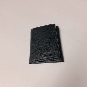 Leather mens wallet black leather
